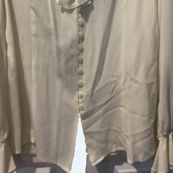 Ruffled Silk Blouse - Picture 4 of 4